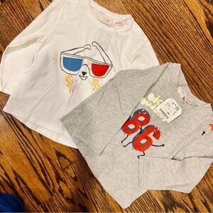 ZARA Baby Set 2 Long Sleeves Tops, Size 18-24mo